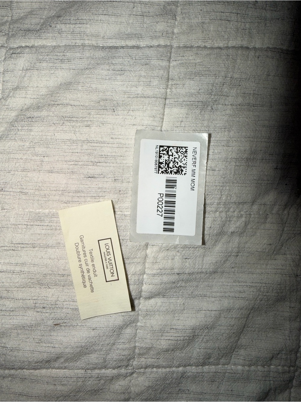 Louis Vuitton Brown Monogram Canvas Tote with Cream Stripe - Picture 3 of 5